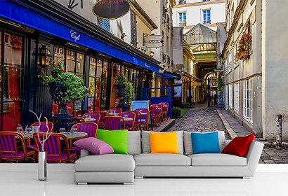Fototapeta Café v starej uličke